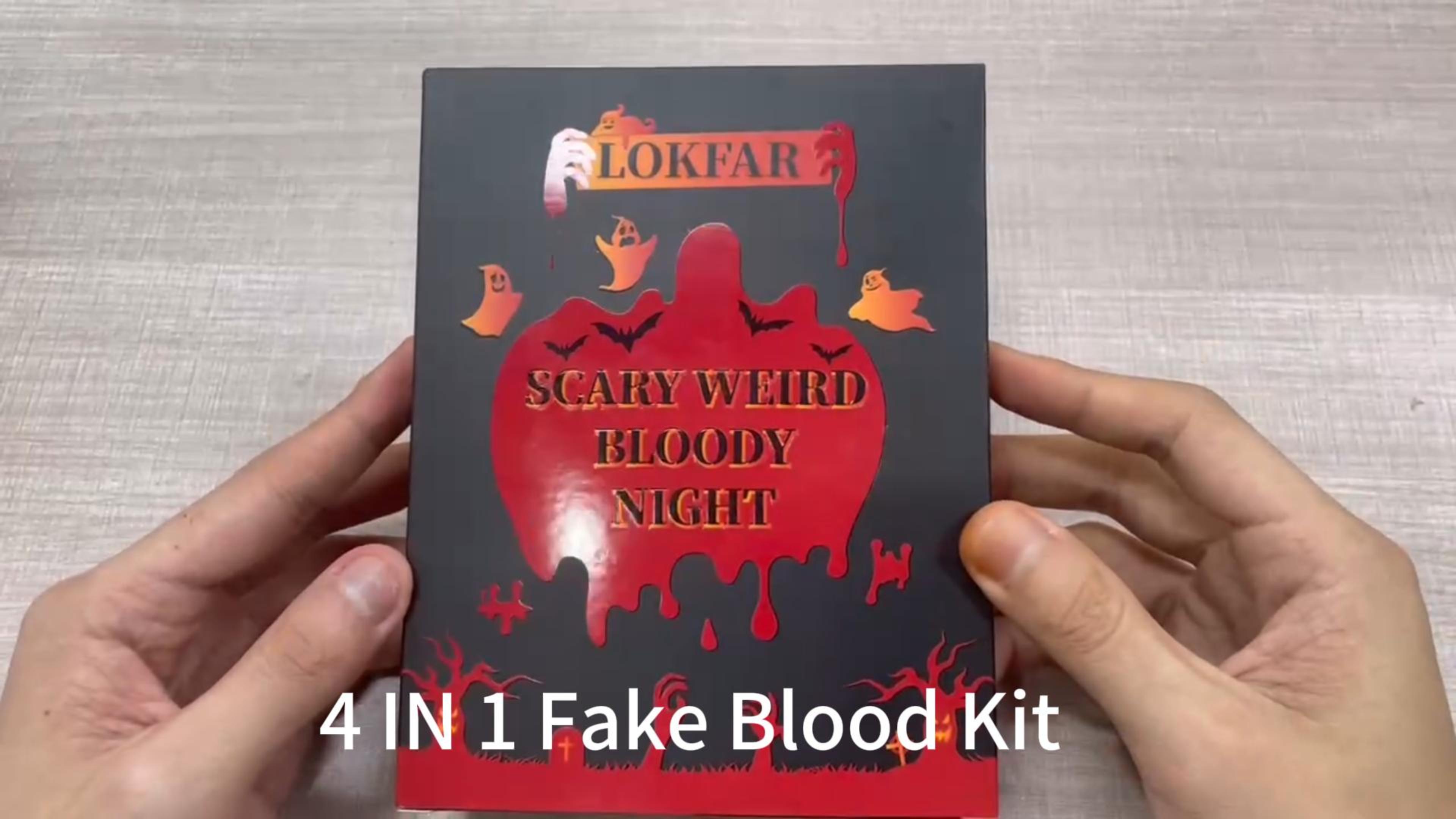 Amazon.com : 4 IN 1 Fake Blood Kit，Fake Blood 1.69oz X2 + Spray